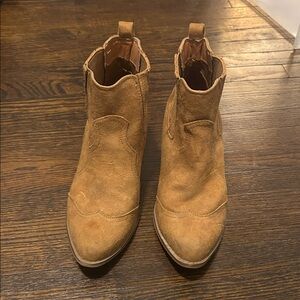 Mossimo Supply Co. Suede Ankle Booties in Tan